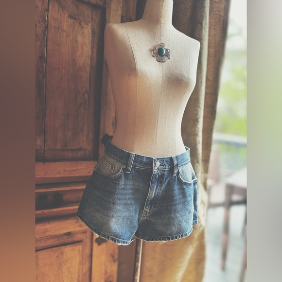 Shorts Denim High Rise Reworked Denim - Picture 8 of 10